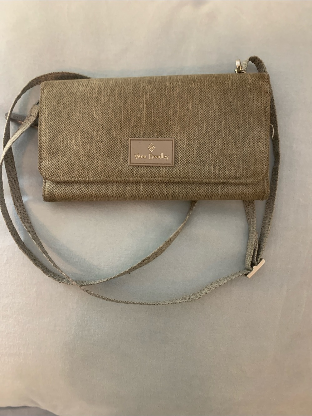 Vera Bradley Heathered Taupe Crossbody Wallet